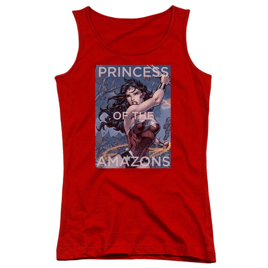 Justice League Princess of the Amazons Womens Tank Top Shirt Red