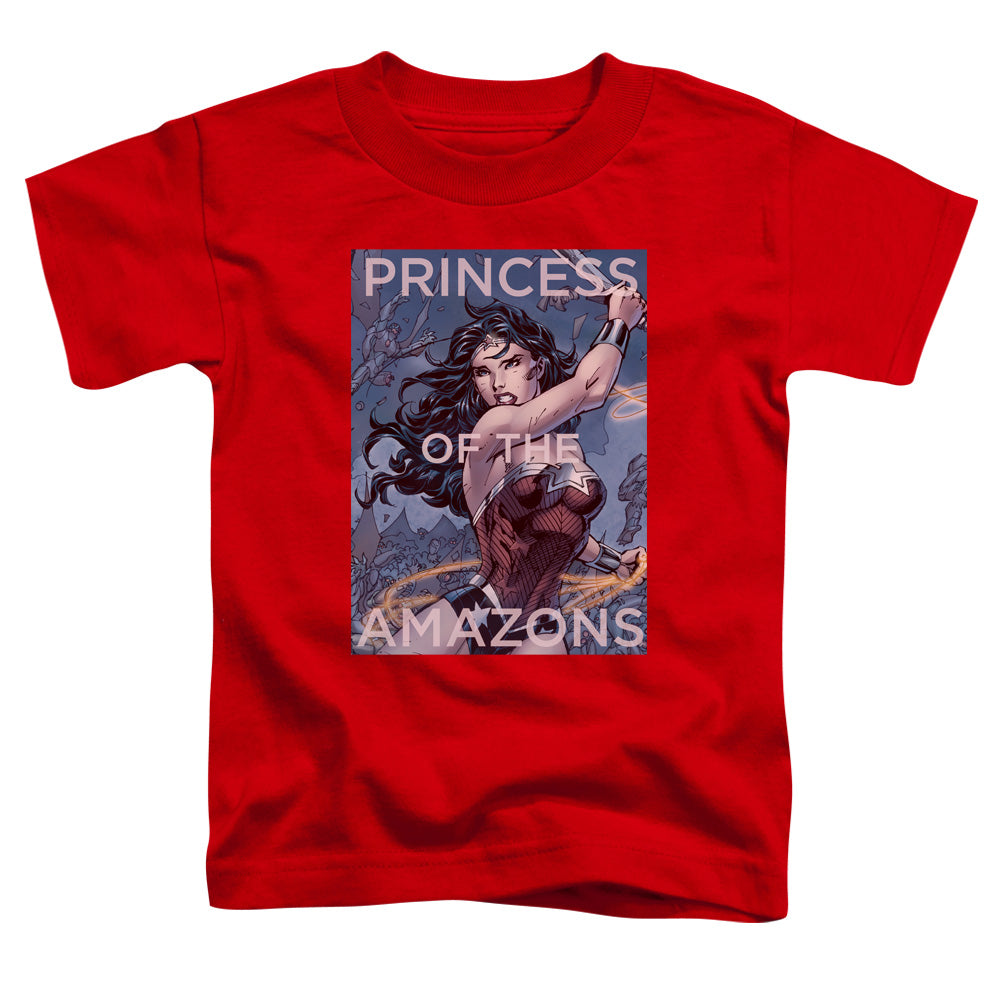 Justice League Princess of the Amazons Toddler Kids Youth T Shirt Red