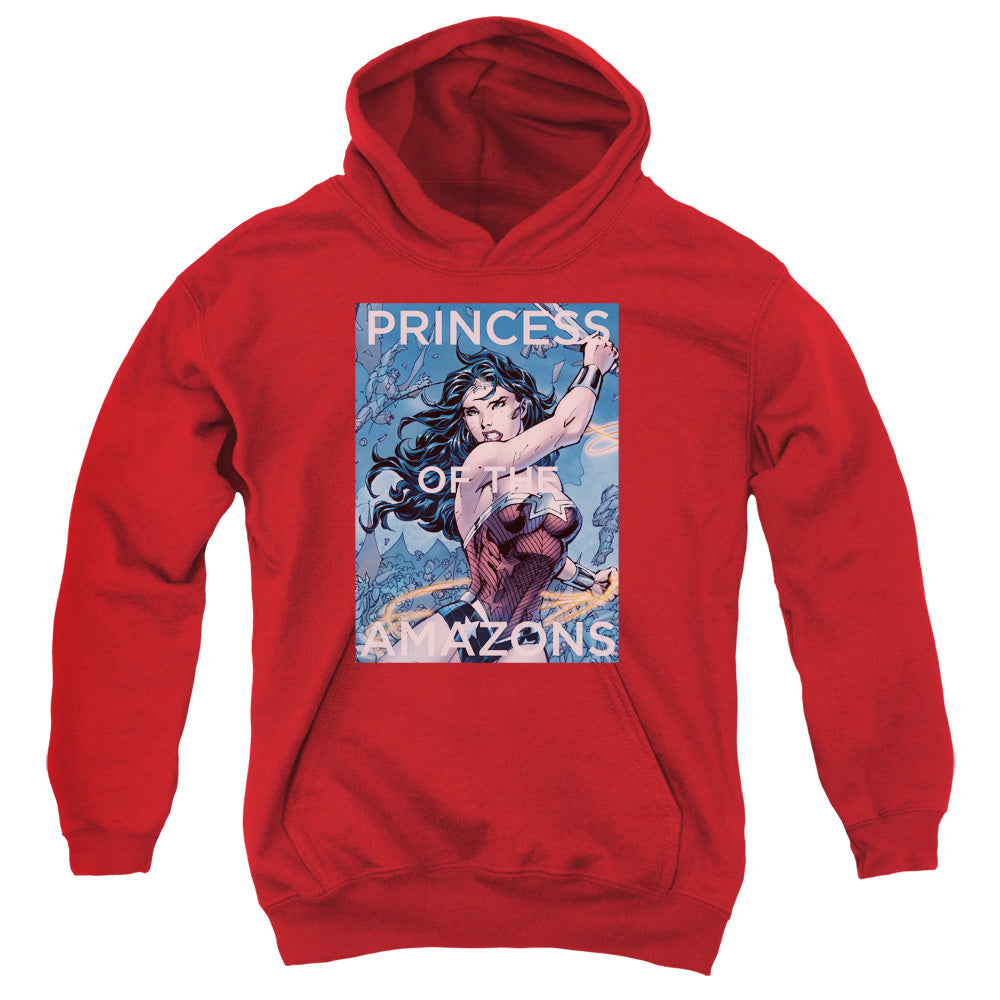 Justice League Princess of the Amazons Kids Youth Hoodie Red