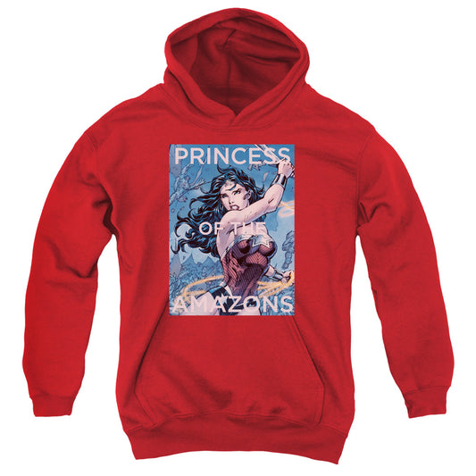 Justice League Princess of the Amazons Kids Youth Hoodie Red