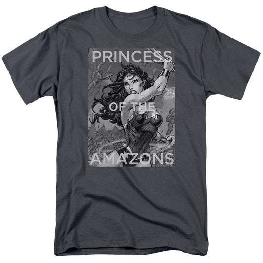 Justice League Princess of the Amazons Mens T Shirt Charcoal