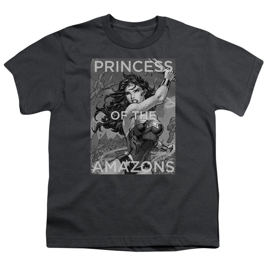 Justice League Princess of the Amazons Kids Youth T Shirt Charcoal