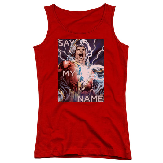 Justice League Say My Name Womens Tank Top Shirt Red