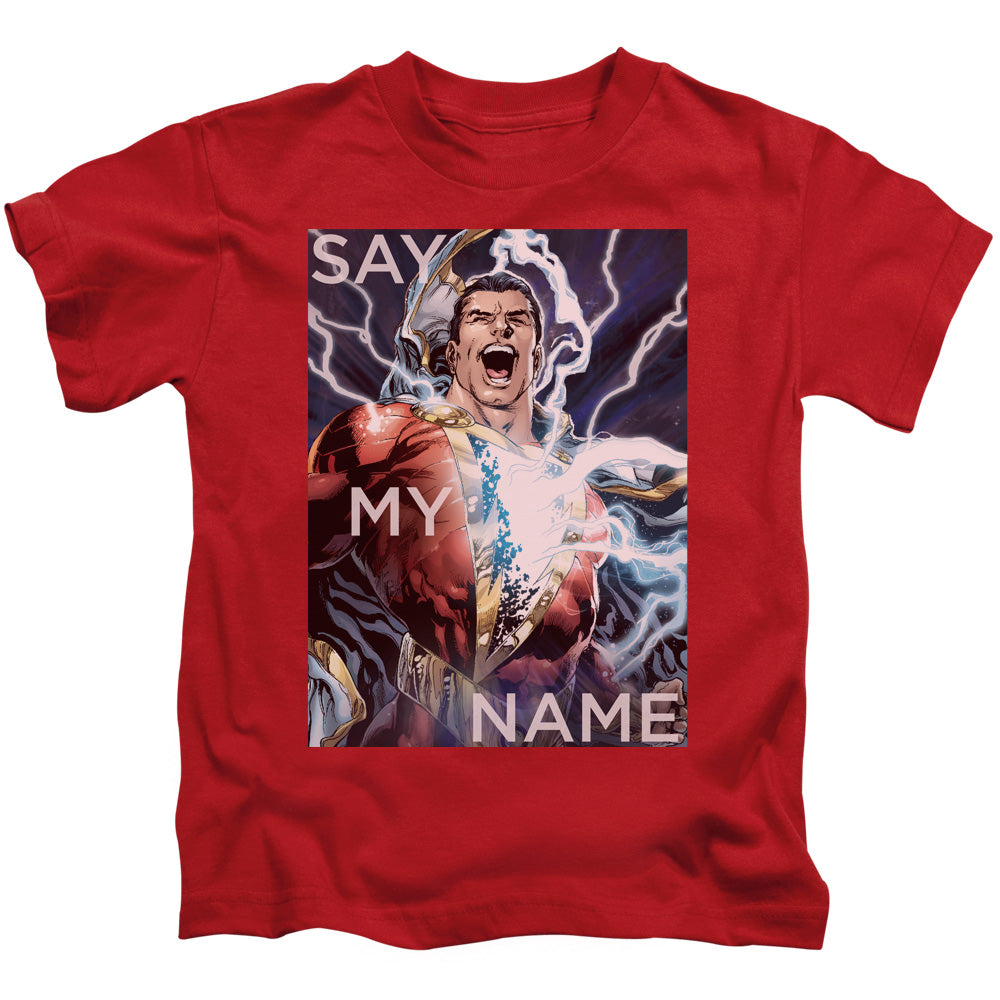 Justice League Say My Name Juvenile Kids Youth T Shirt Red