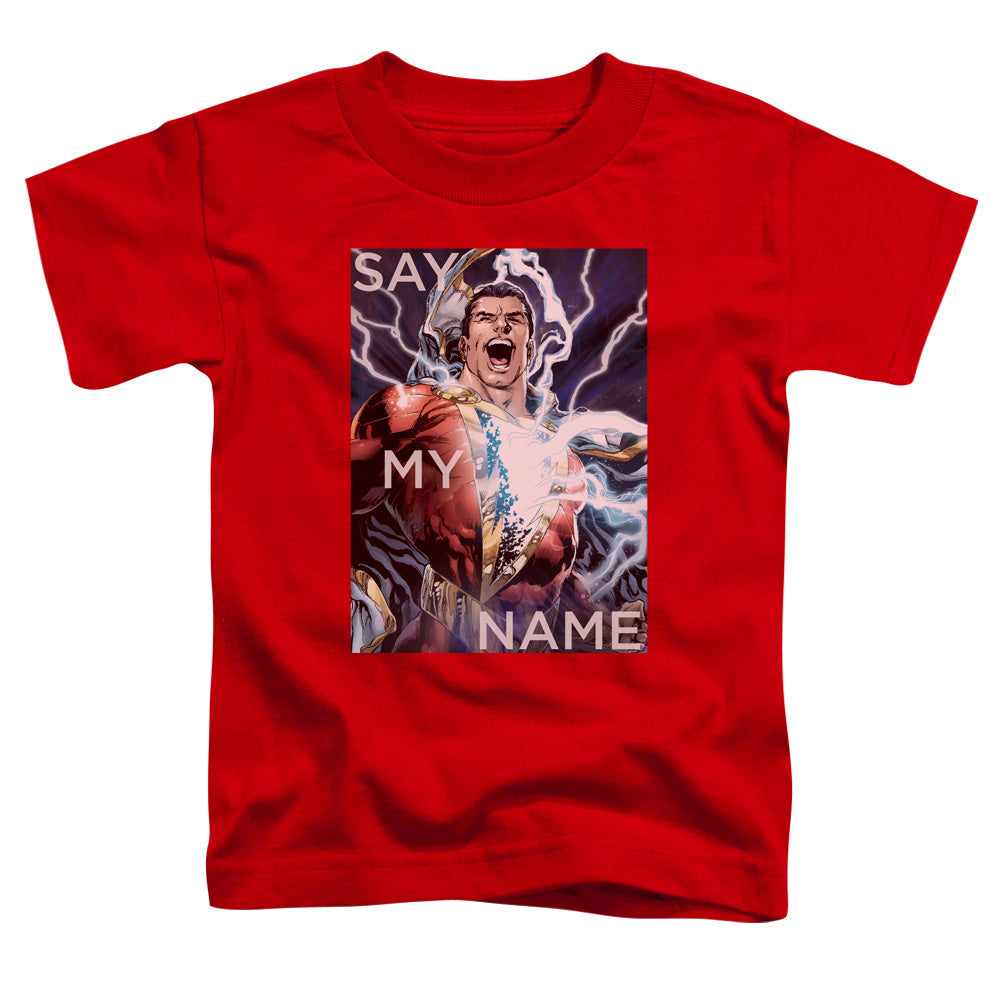 Justice League Say My Name Toddler Kids Youth T Shirt Red