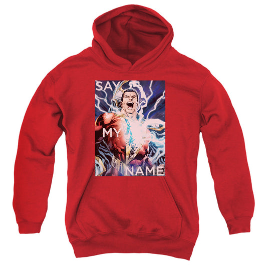 Justice League Say My Name Kids Youth Hoodie Red