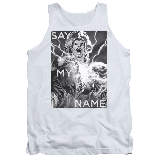 Justice League Say My Name Mens Tank Top Shirt White