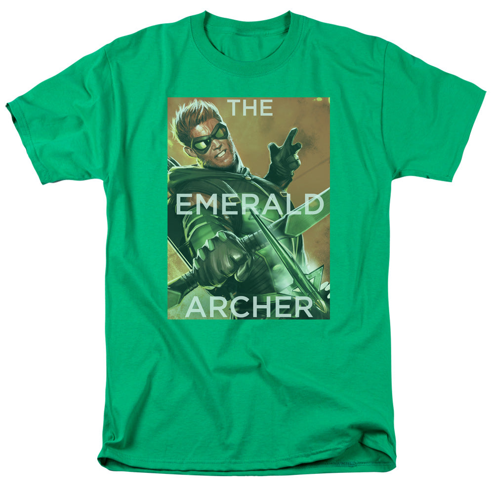Justice League Trigger Mens T Shirt Kelly Green