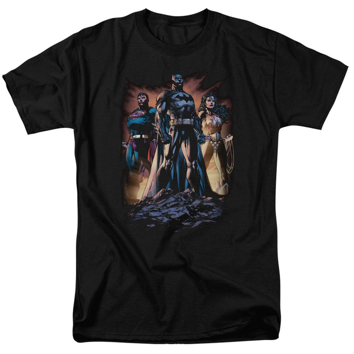 Justice League Take a Stand Mens T Shirt Black