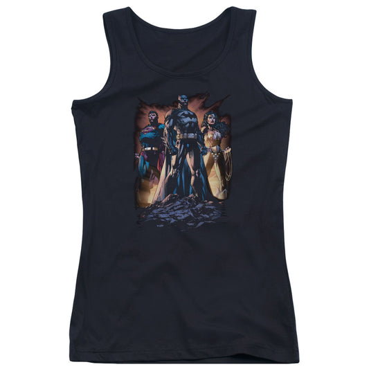 Justice League Take a Stand Womens Tank Top Shirt Black