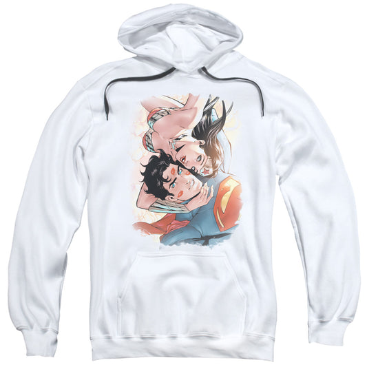 Justice League Love Birds Mens Hoodie White