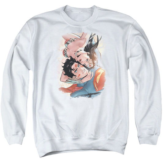 Justice League Love Birds Mens Crewneck Sweatshirt White