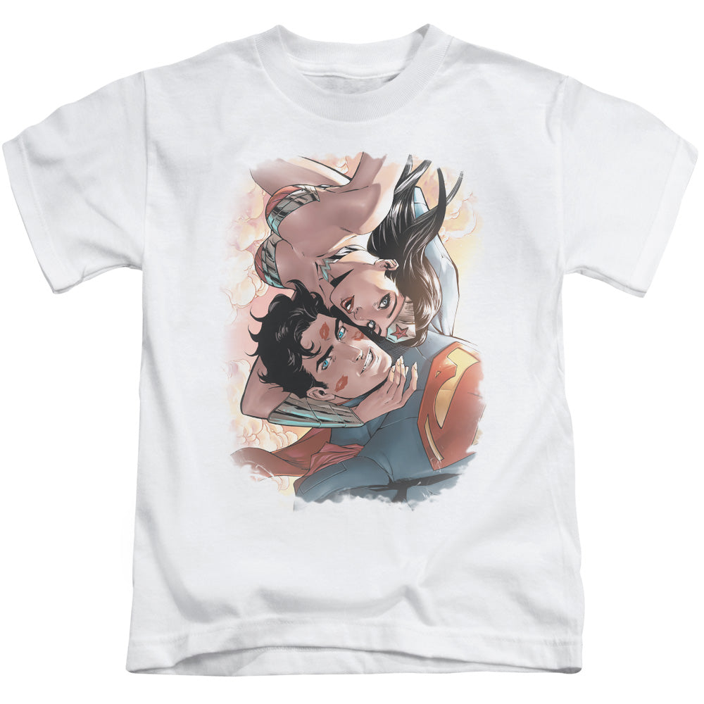 Justice League Love Birds Juvenile Kids Youth T Shirt White