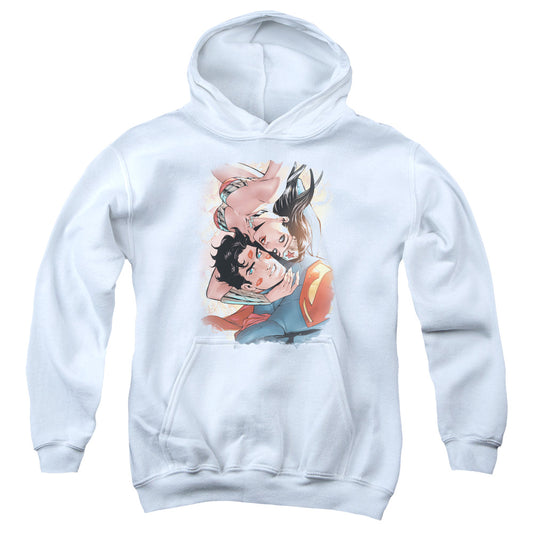 Justice League Love Birds Kids Youth Hoodie White