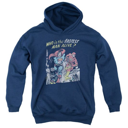 Justice League Fastest Man Kids Youth Hoodie Navy Blue