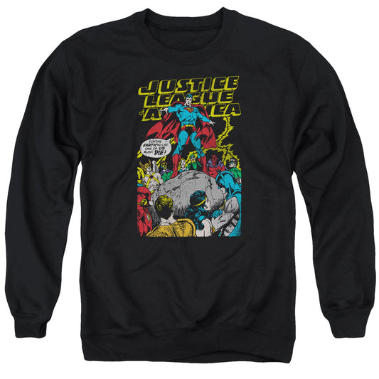 Justice League Ultimate Scarifice Mens Crewneck Sweatshirt Black