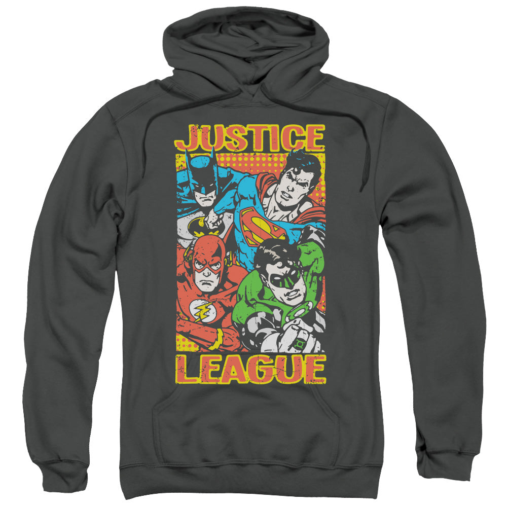 Justice League Hero Mashup Mens Hoodie Charcoal