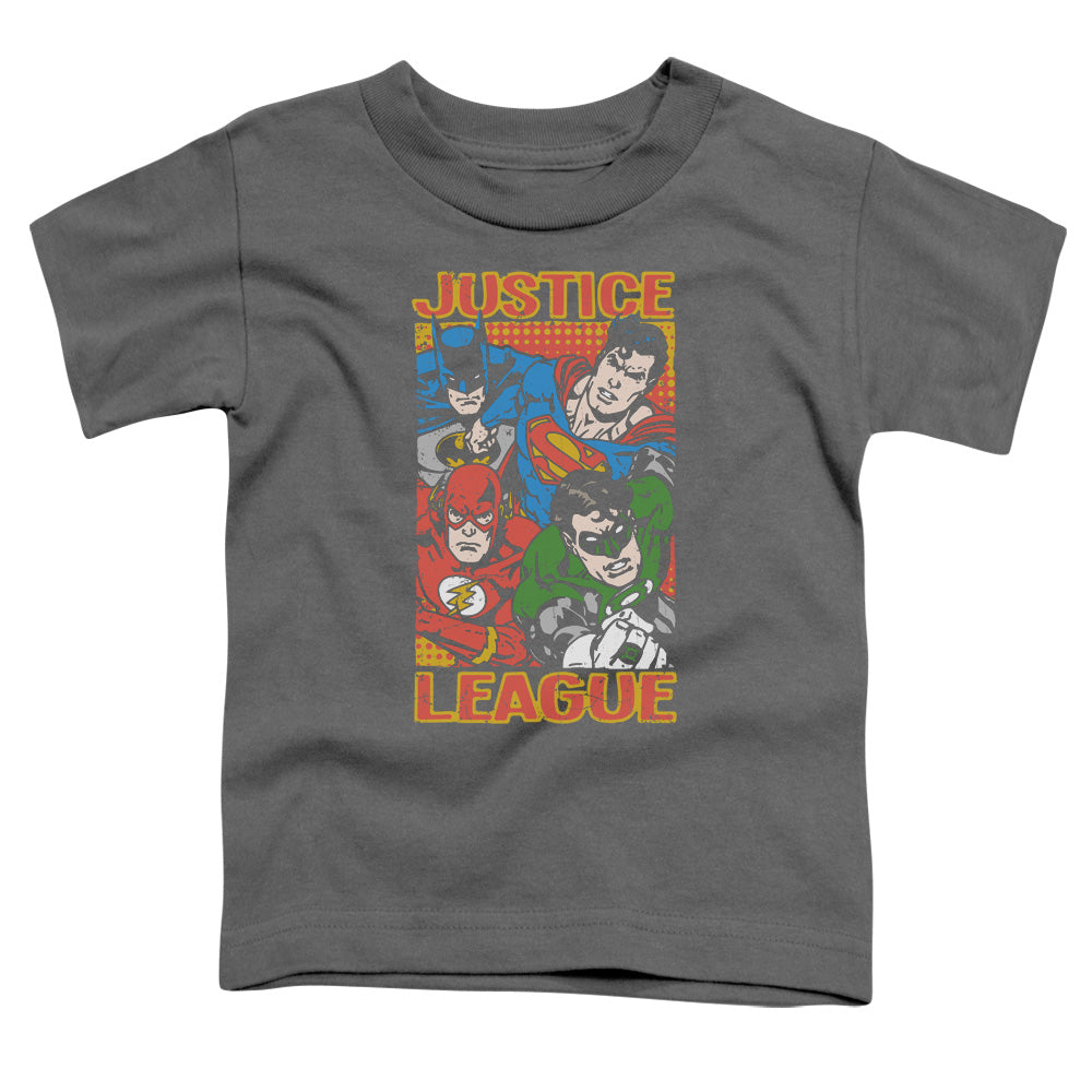 Justice League Hero Mashup Toddler Kids Youth T Shirt Charcoal