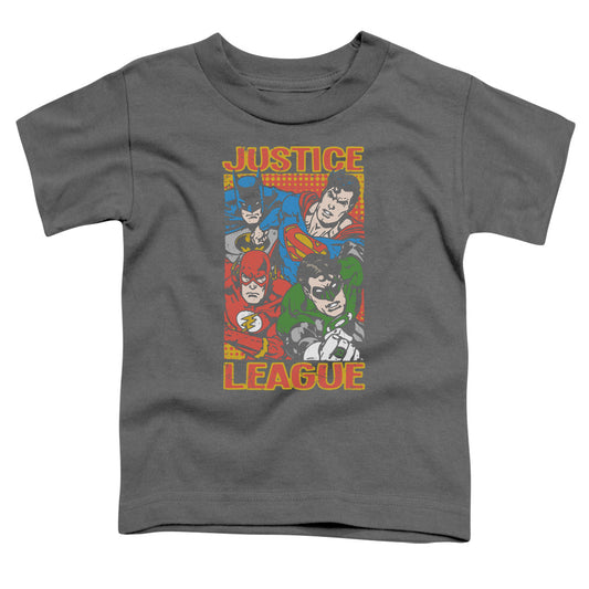 Justice League Hero Mashup Toddler Kids Youth T Shirt Charcoal