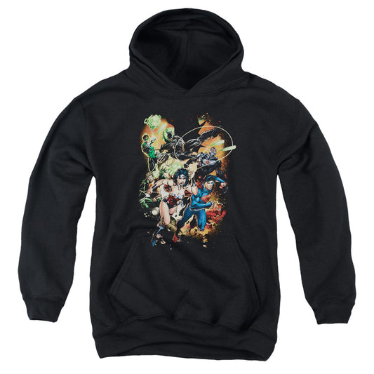 Justice League Battle Ready Kids Youth Hoodie Black