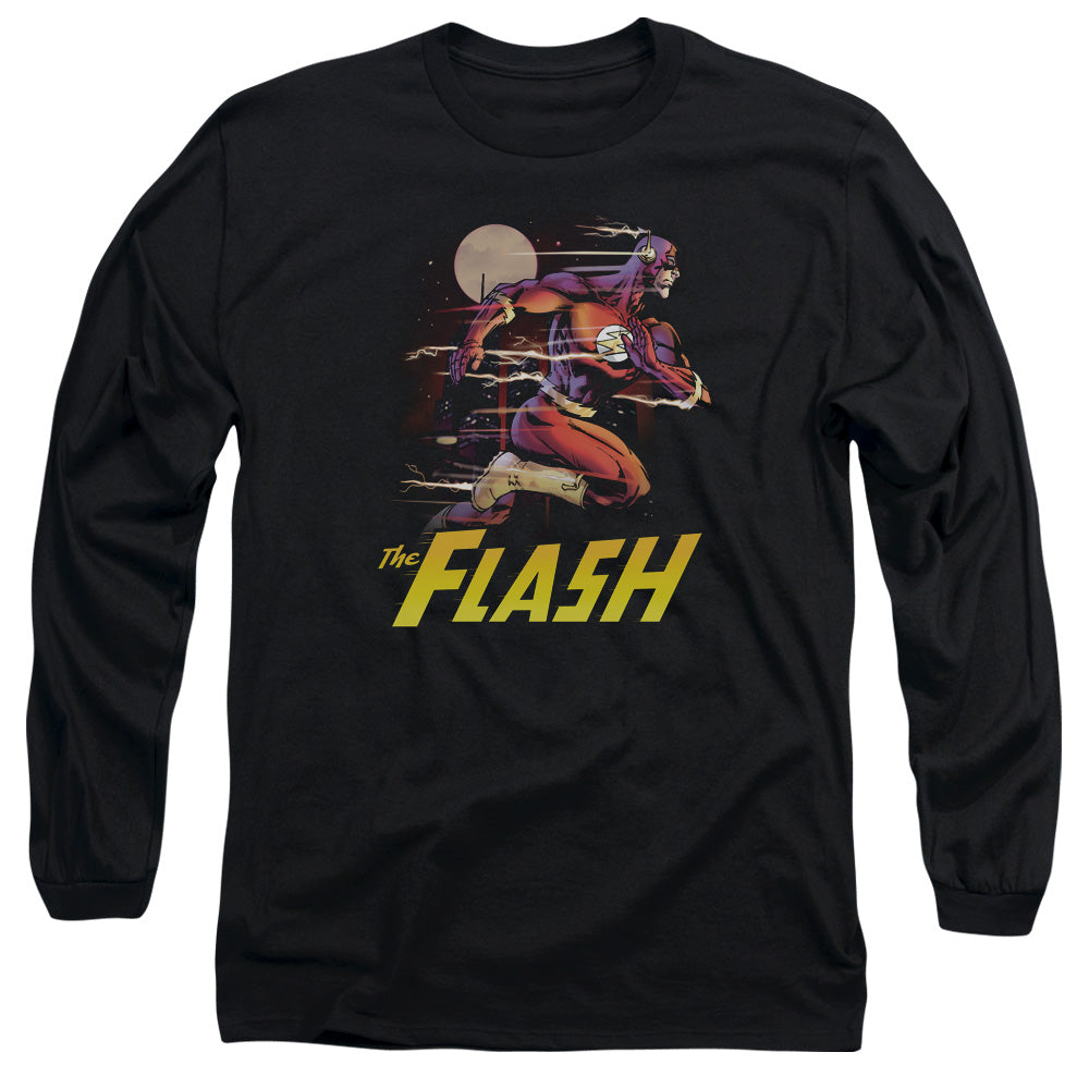 Justice League City Run Mens Long Sleeve Shirt Black