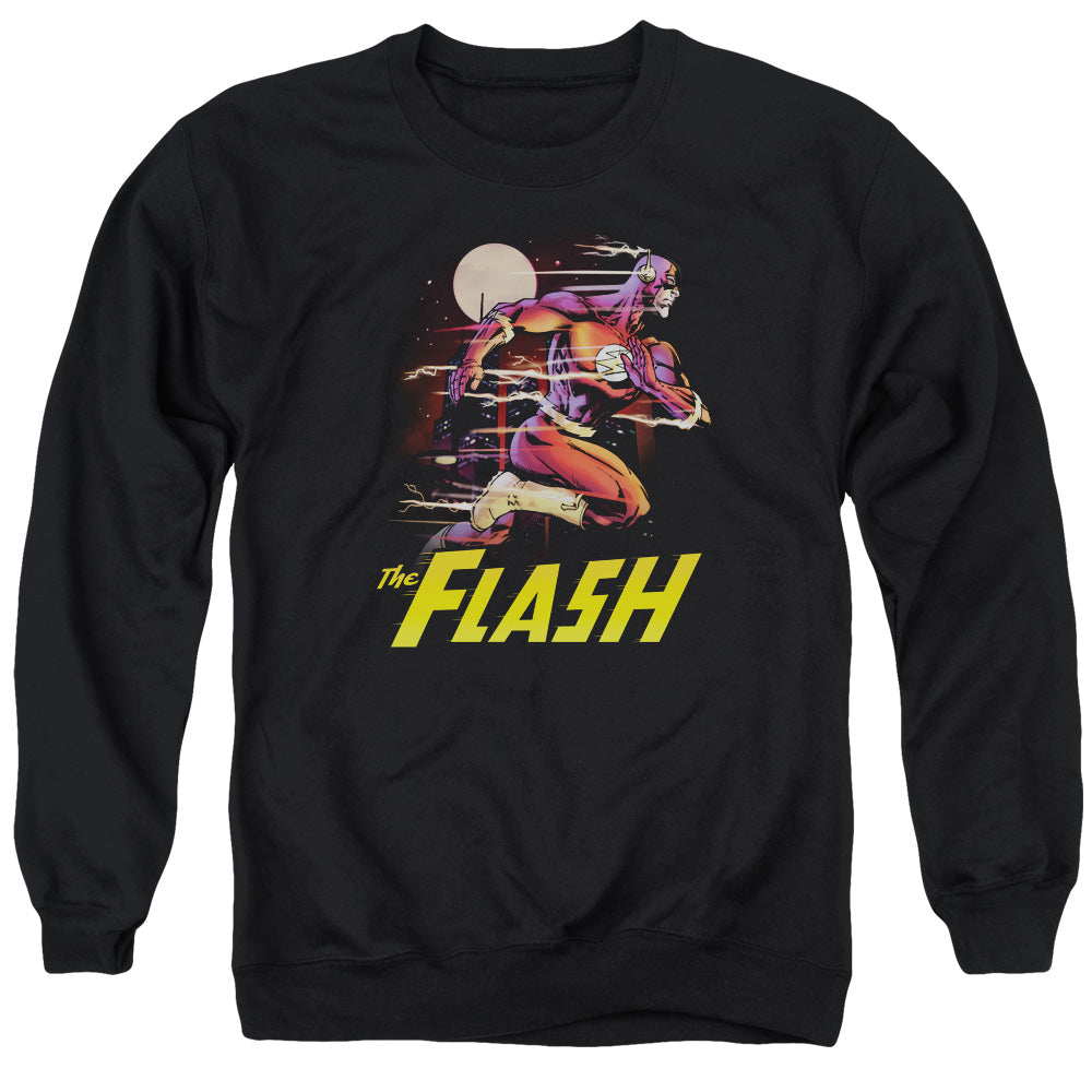 Justice League City Run Mens Crewneck Sweatshirt Black