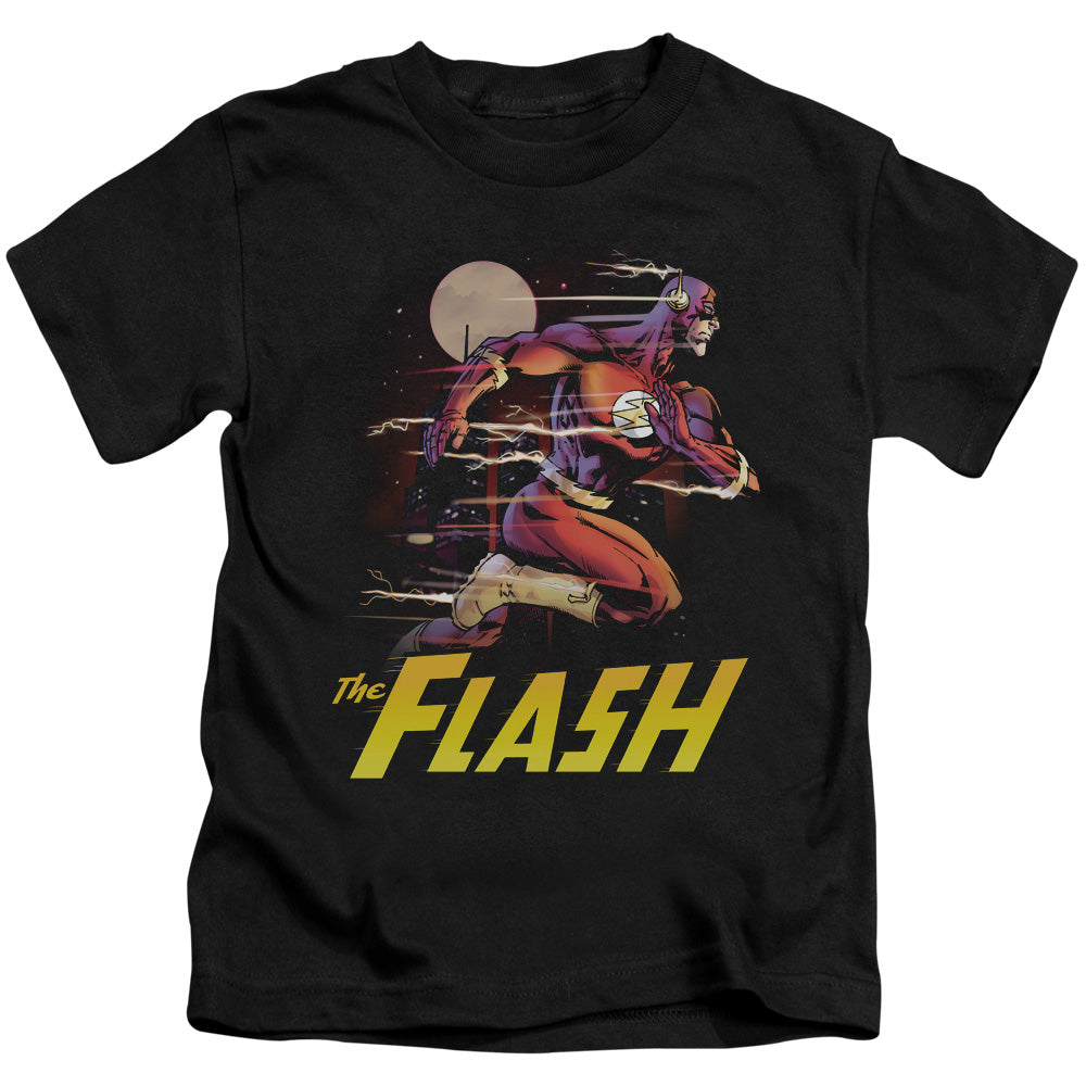Justice League City Run Juvenile Kids Youth T Shirt Black