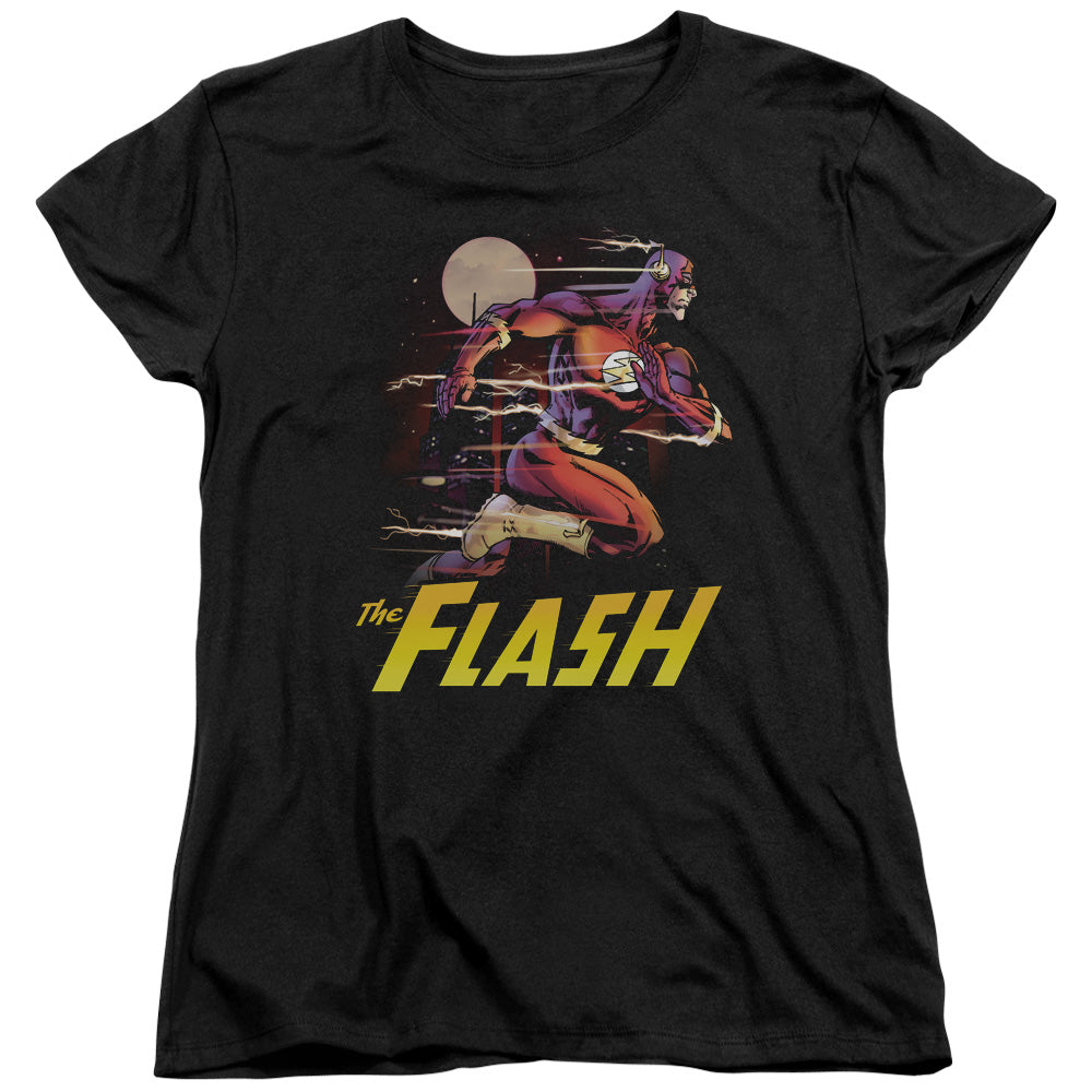 Justice League City Run Womens T Shirt Black