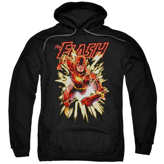 Justice League Flash Glow Mens Hoodie Black