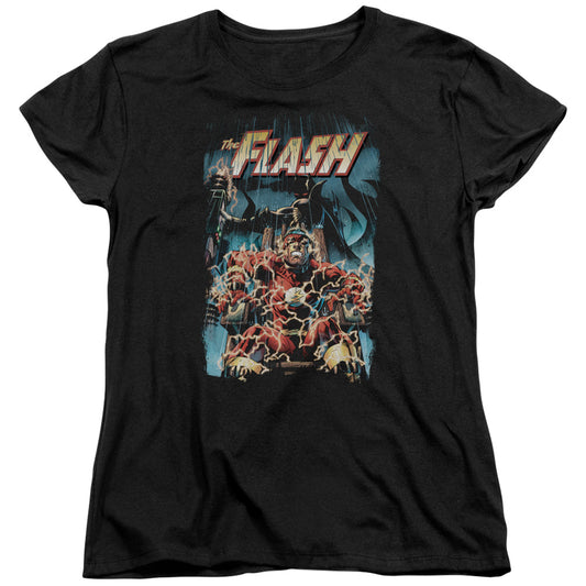 Justice League Electric Chair Womens T Shirt Black