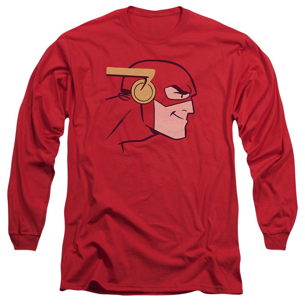 Justice League Cooke Head Mens Long Sleeve Shirt Red