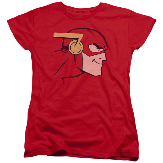 Justice League Cooke Head Womens T Shirt Red