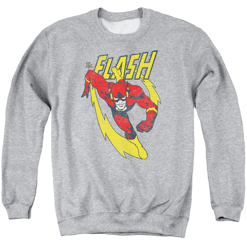 Justice League Lightning Trail Mens Crewneck Sweatshirt Athletic Heather