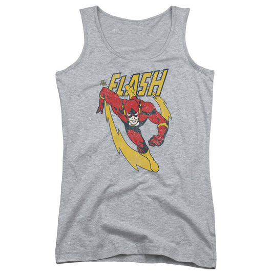 Justice League Lightning Trail Womens Tank Top Shirt Athletic Heather