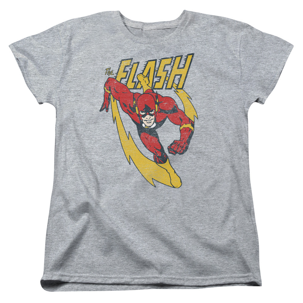 Justice League Lightning Trail Womens T Shirt Athletic Heather
