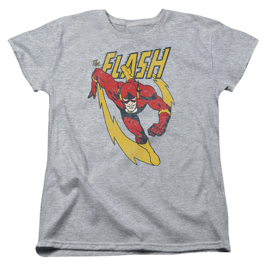 Justice League Lightning Trail Womens T Shirt Athletic Heather