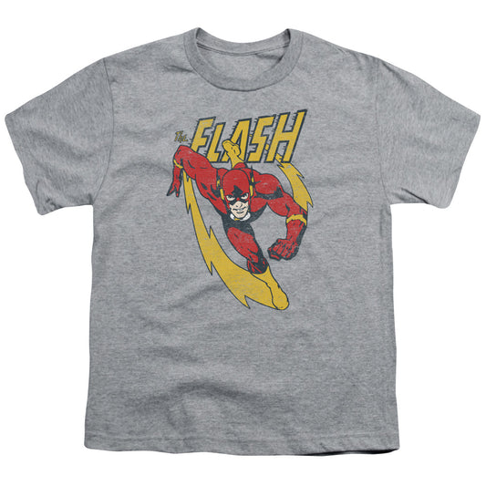 Justice League Lightning Trail Kids Youth T Shirt Athletic Heather