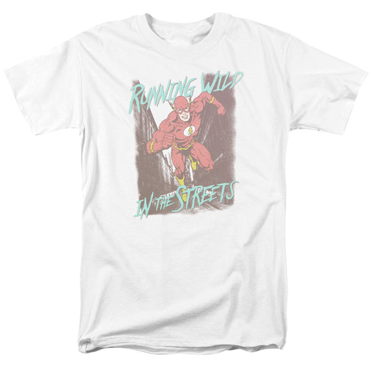 Justice League Of America Running Wild Mens T Shirt White Officially Licensed