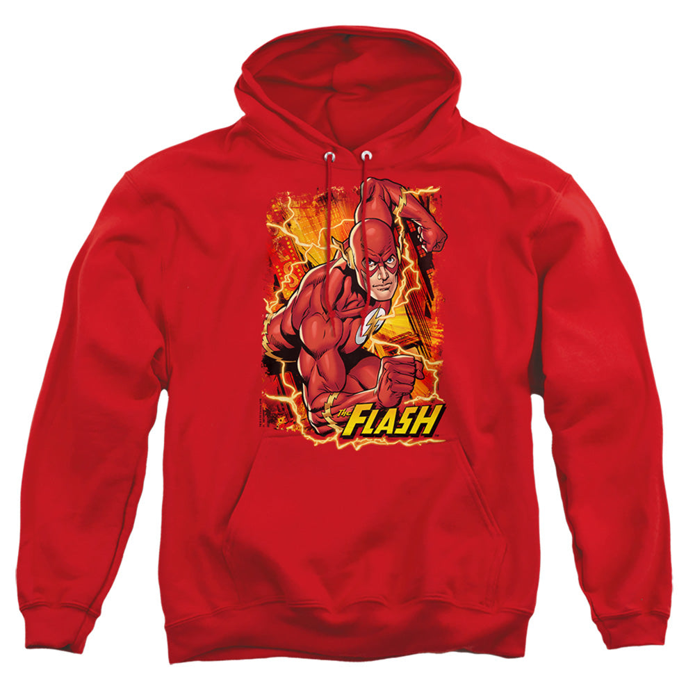 Jla Flash Lightning Mens Hoodie Red