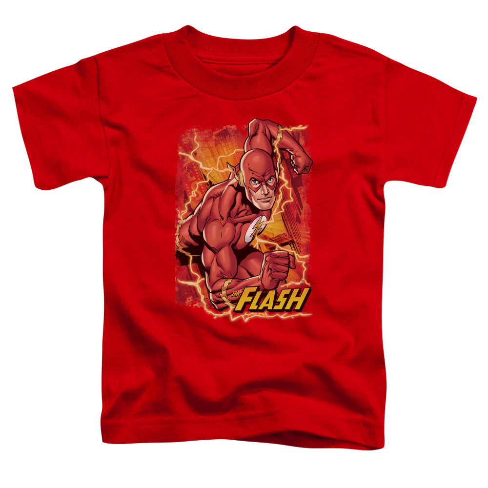 Justice League Flash Lightning Toddler Kids Youth T Shirt Red