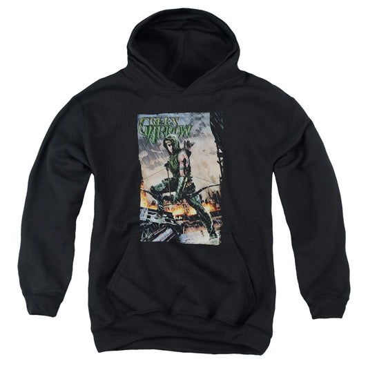 Justice League Fire and Rain Kids Youth Hoodie Black