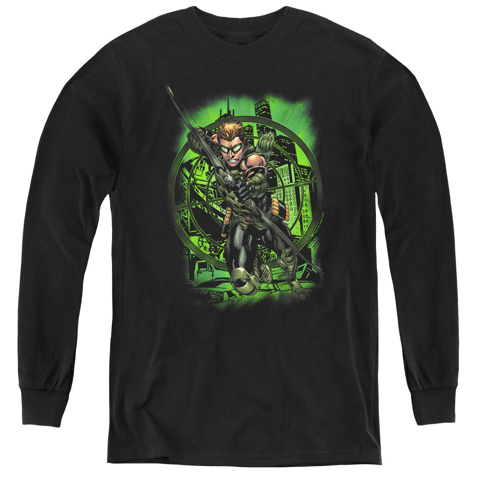 Justice League in My Sight Long Sleeve Kids Youth T Shirt Black