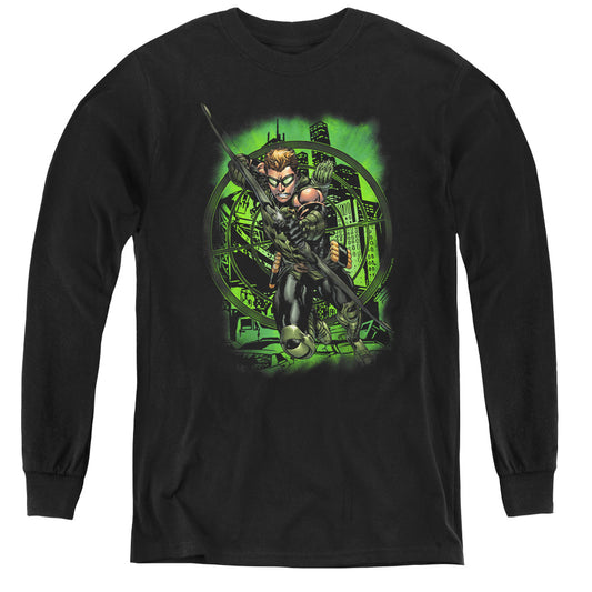 Justice League in My Sight Long Sleeve Kids Youth T Shirt Black