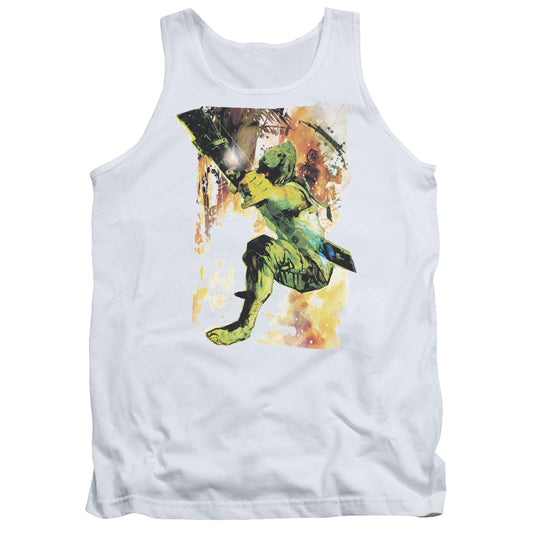 Justice League Painted Archer Mens Tank Top Shirt White