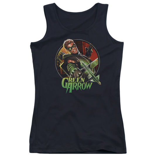 Justice League Sunset Archer Womens Tank Top Shirt Black