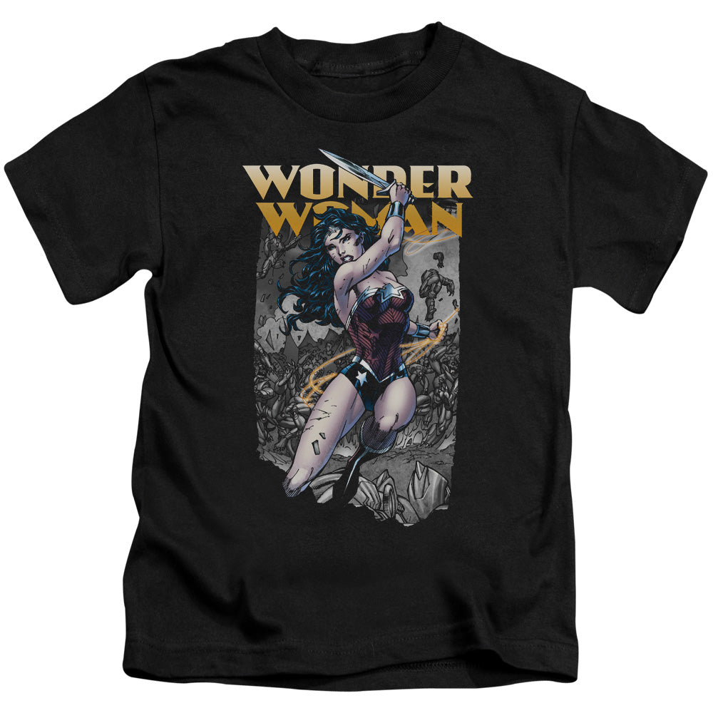 Justice League Wonder Slice Juvenile Kids Youth T Shirt Black