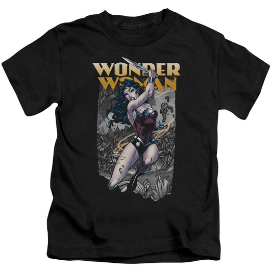 Justice League Wonder Slice Juvenile Kids Youth T Shirt Black
