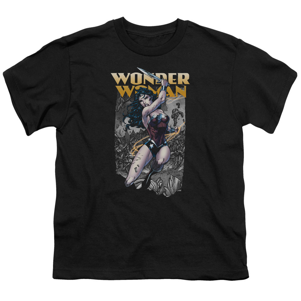 Justice League Wonder Slice Kids Youth T Shirt Black