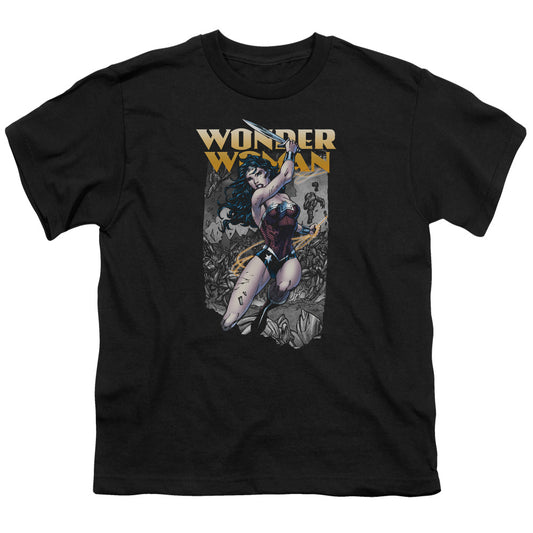 Justice League Wonder Slice Kids Youth T Shirt Black