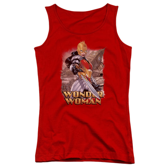 Justice League Wonder Woman Womens Tank Top Shirt Red